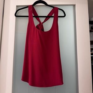 Theory Bintilra Sleeveless Top With Knotted Bow Back